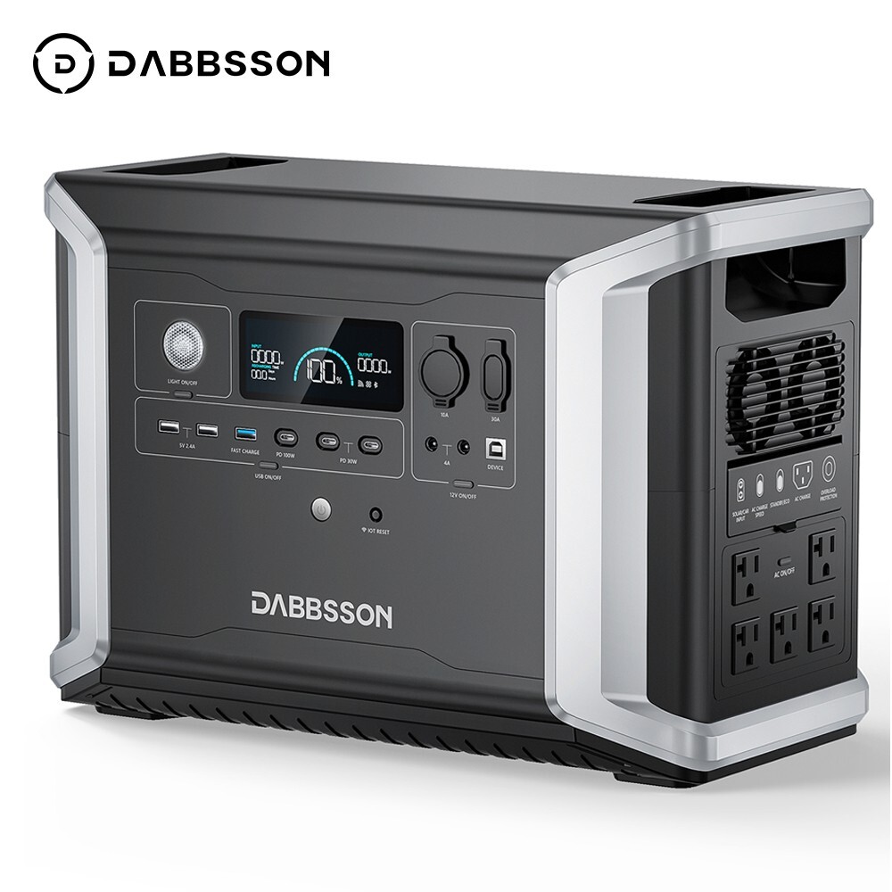 Dabbsson Portable Power Station 2330Wh 2200W Solar Generator  for Power Outages