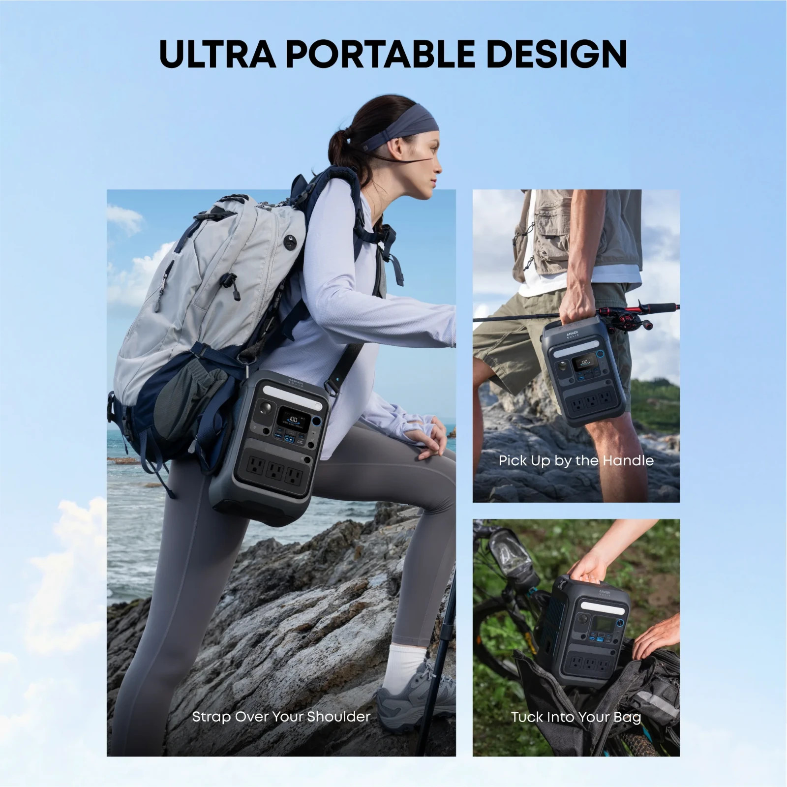 Anker SOLIX C300X 288Wh 2-In-1 Solar Generator w/ 60W Book-Size Solar Panel