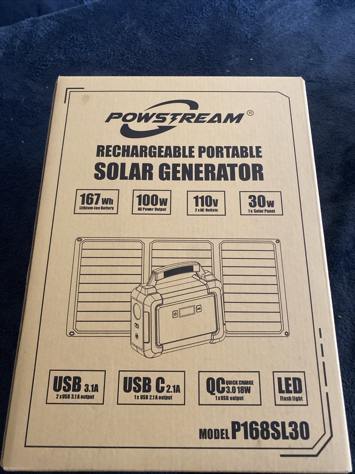 Power Stream Rechargeable Portable Solar Generator