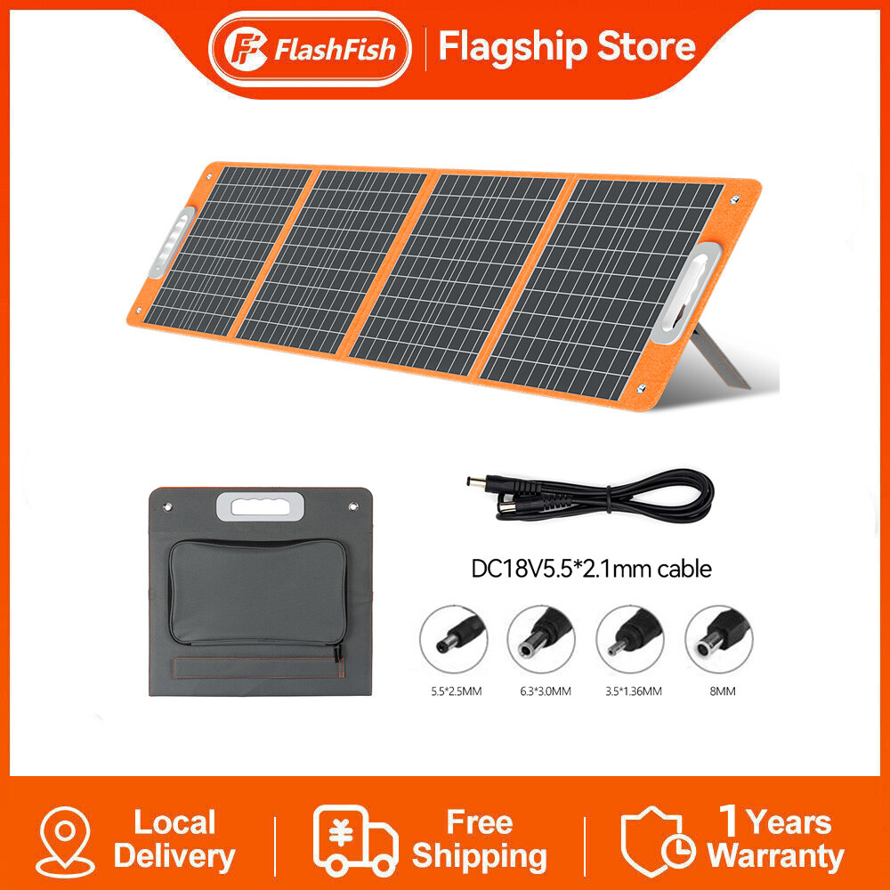 Flashfish 100W Portable Solar Panel Foldable Solar Modules for Outdoor Camping