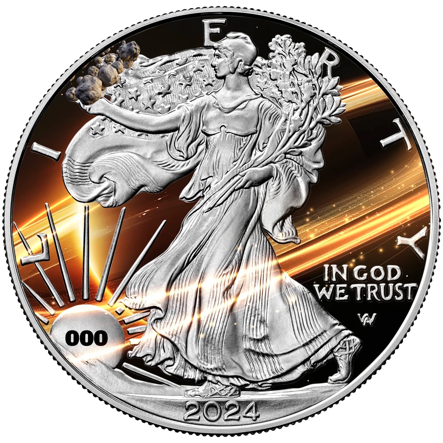 2024 American Eagle Solar System Series Saturn Edition 1 oz Silver Coin