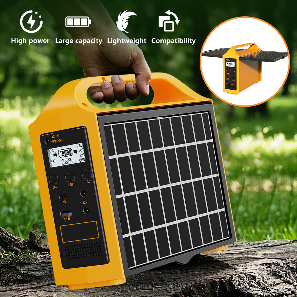 100W Portable Power Station Solar Generator LiFePO4 Battery for Outdoor Camping