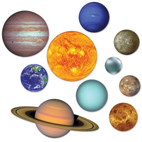 Solar System Space Cutouts Paper 10 Pack Solar System Spaceship Party Decoration