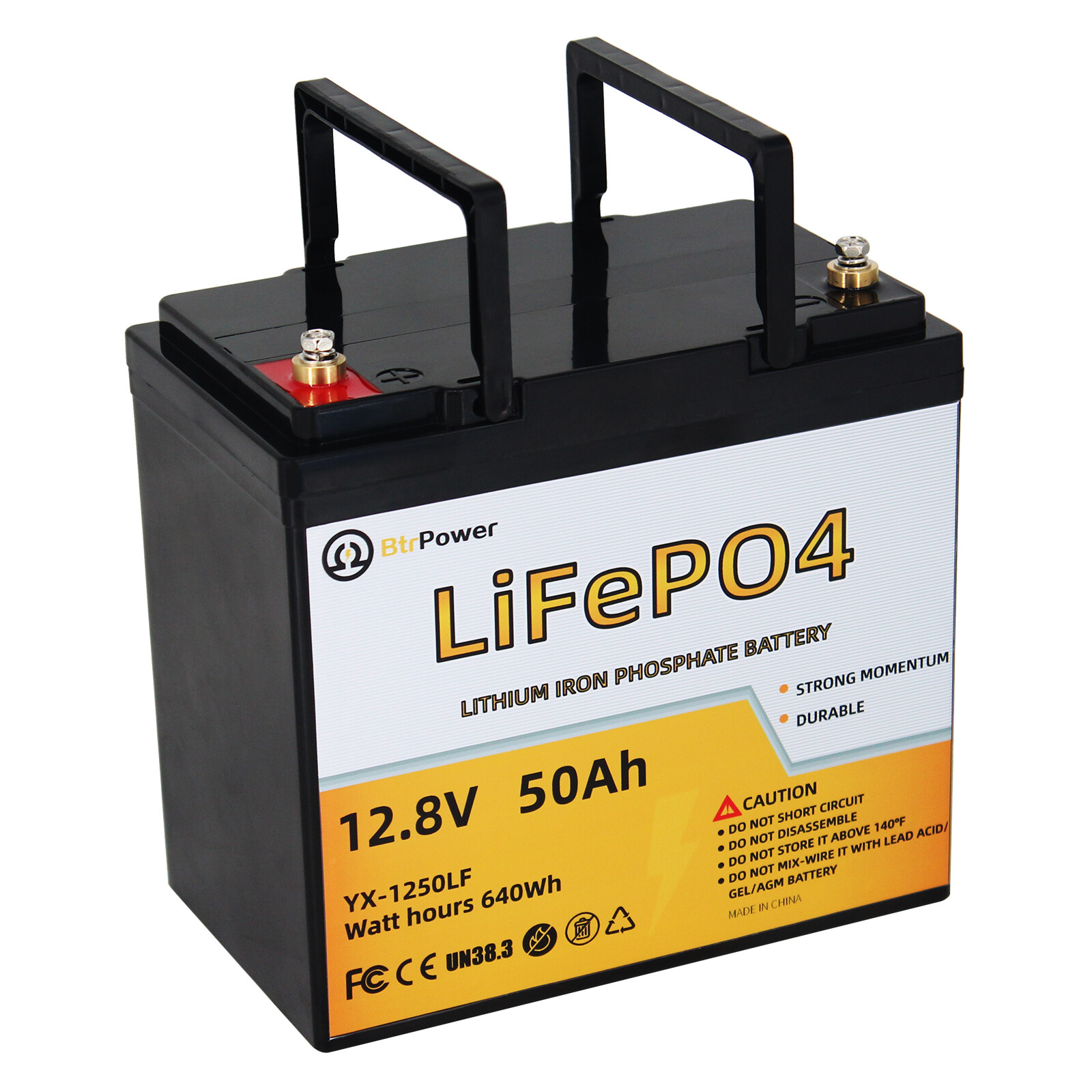 12V 50Ah Lithium Lifepo4 Battery Pack Charger for RV Marine Solar System 50A BMS