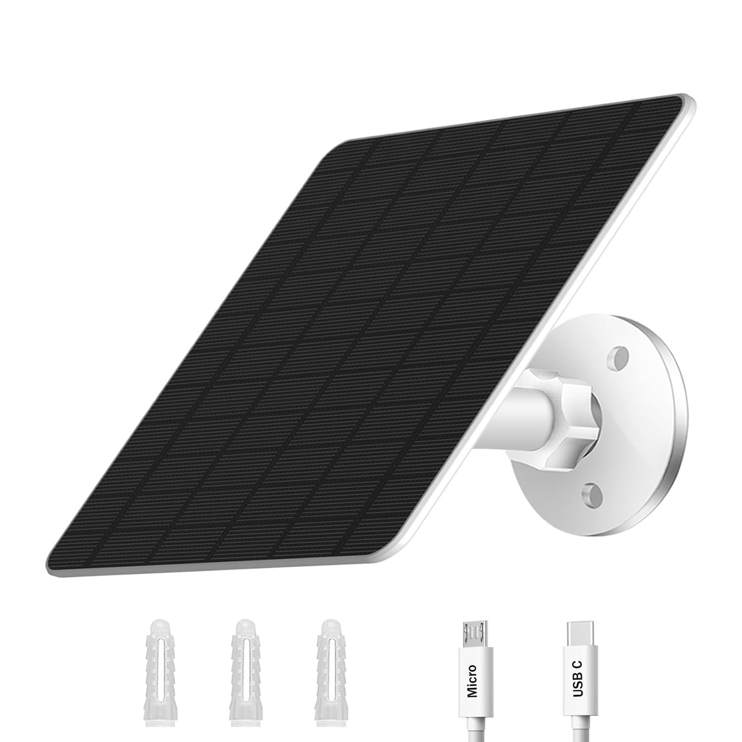 Solar Panel for Outdoor, 5W Solar Panel Charger with Rechargeable Battery Pow…
