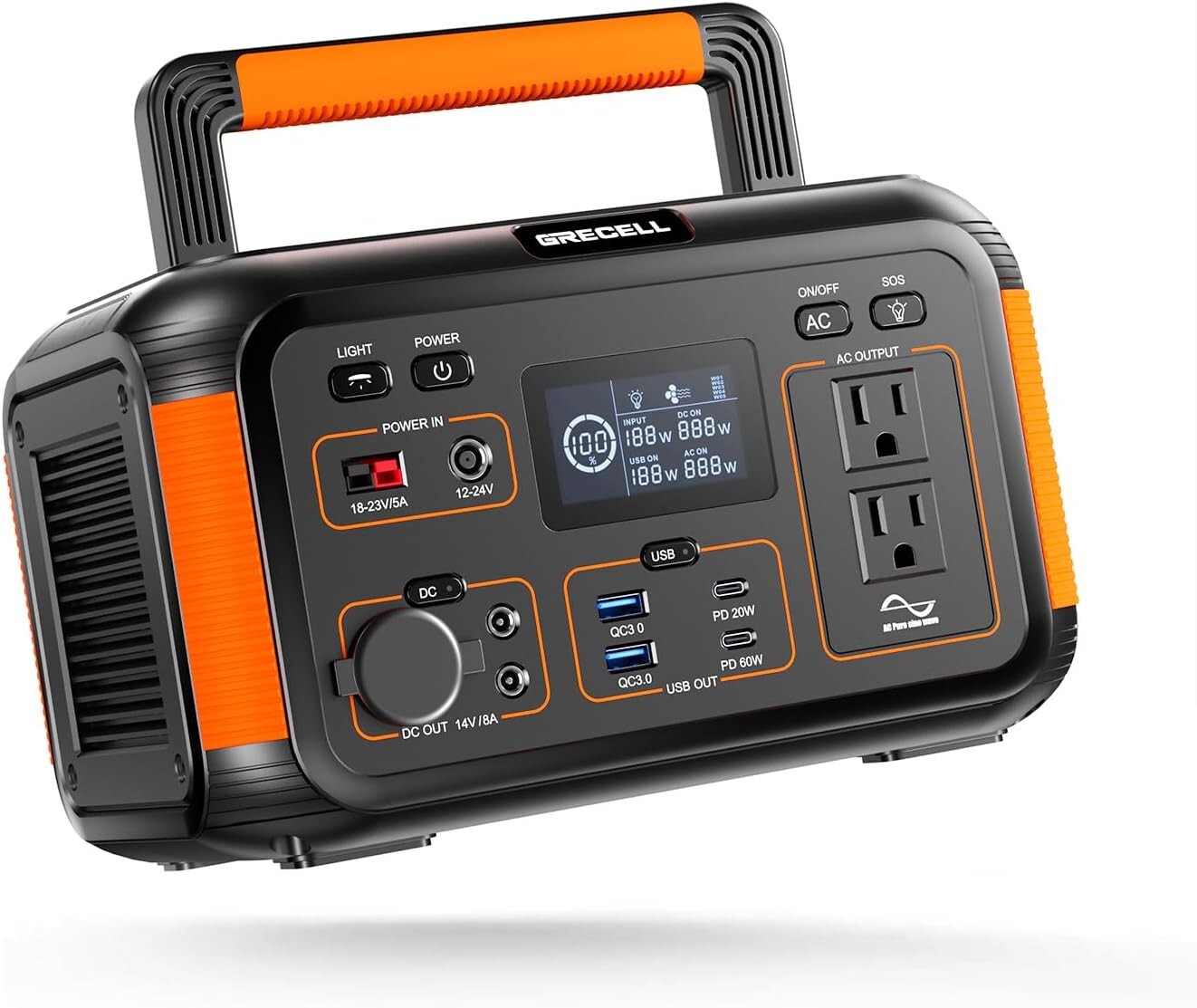 Peak 1000W Power Station Portable Solar Generator for Camping RV Backup Battery