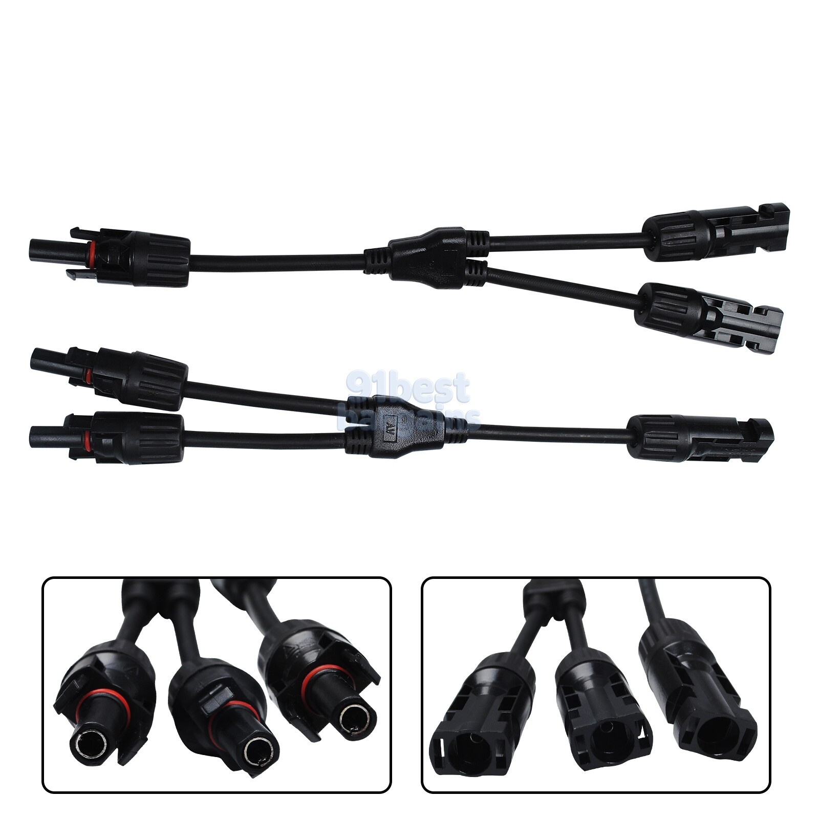 Solar Panel Y Branch Cable Connection Waterproof Adapter Connector Extension Lot
