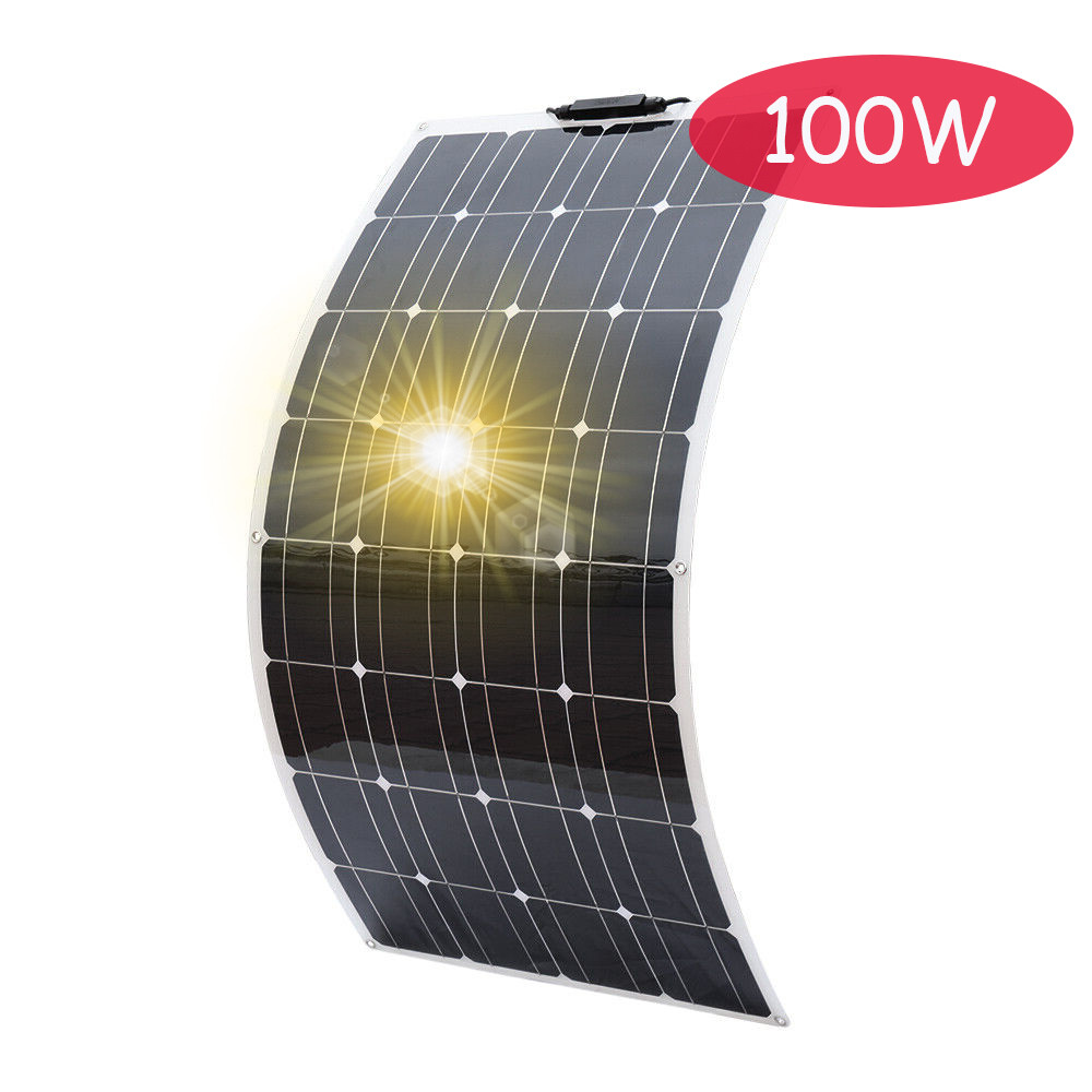 100W 16V Portable Flexible Solar Panel Monocrystalline Boat Solar Module Charger