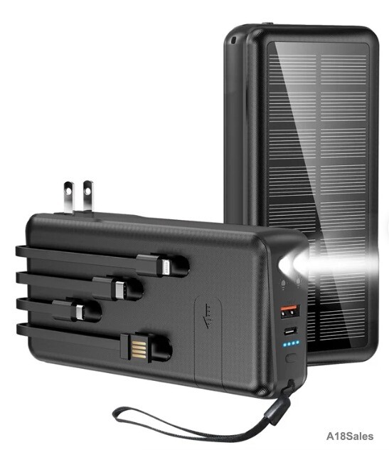 Portable Charger, Solar Power Bank