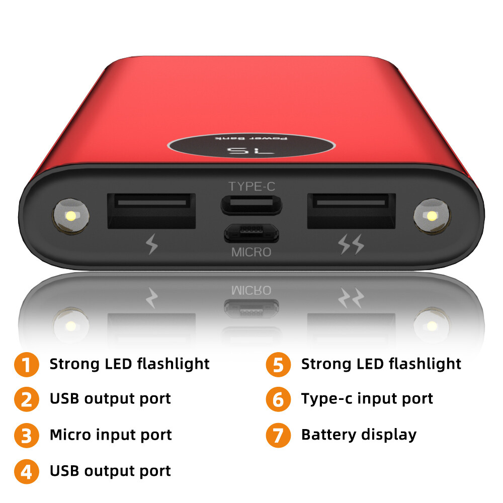 Portable Power Bank Fast Charger  LED Display30000mAh Dual USB External Battery