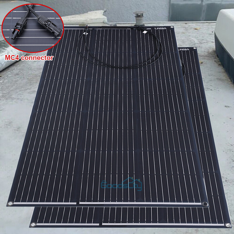 200W 100W Mono Solar Panel 12V Charging Off-Grid Battery Power RV Home Boat Camp