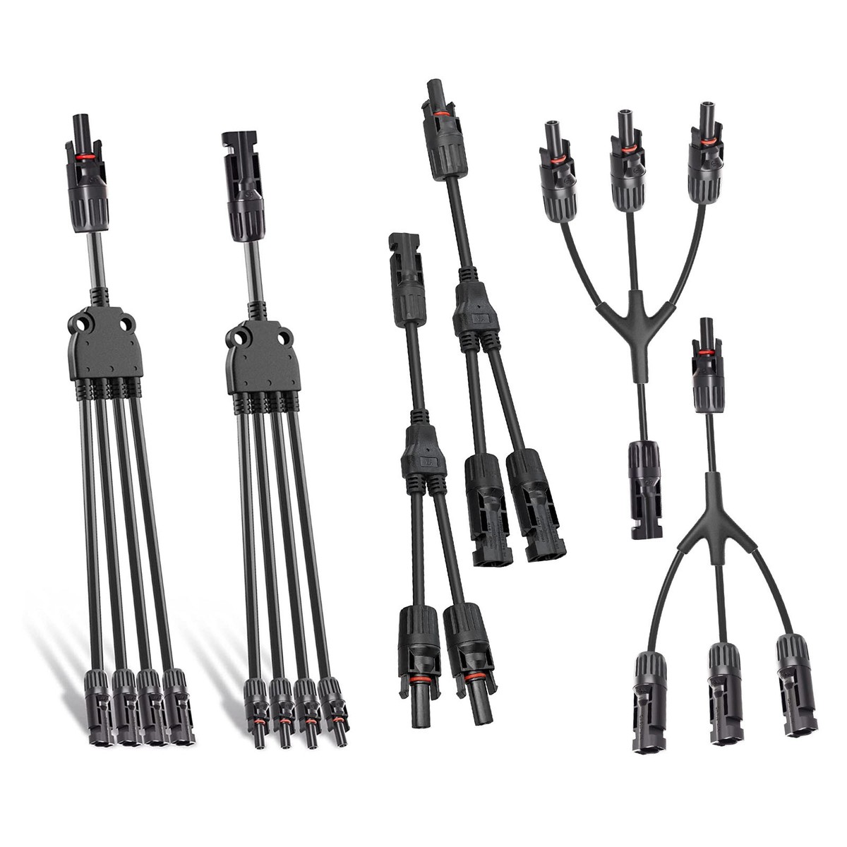 Solar Panel Y Branch Cable Connection Waterproof Adapter Connector Extension