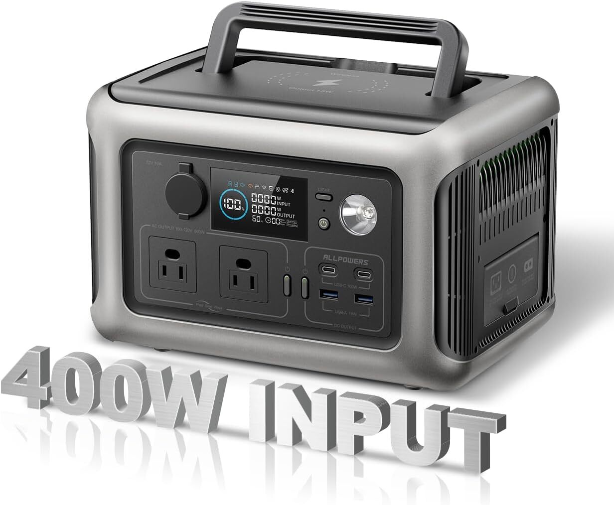 ALLPOWERS R600 600W Portable Power Station LiFePO4 Battery with UPS Function