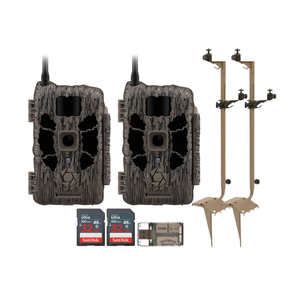 Stealth Cam 40MP Deceptor Max Cellular Trail Camera 2 Pack Bundle
