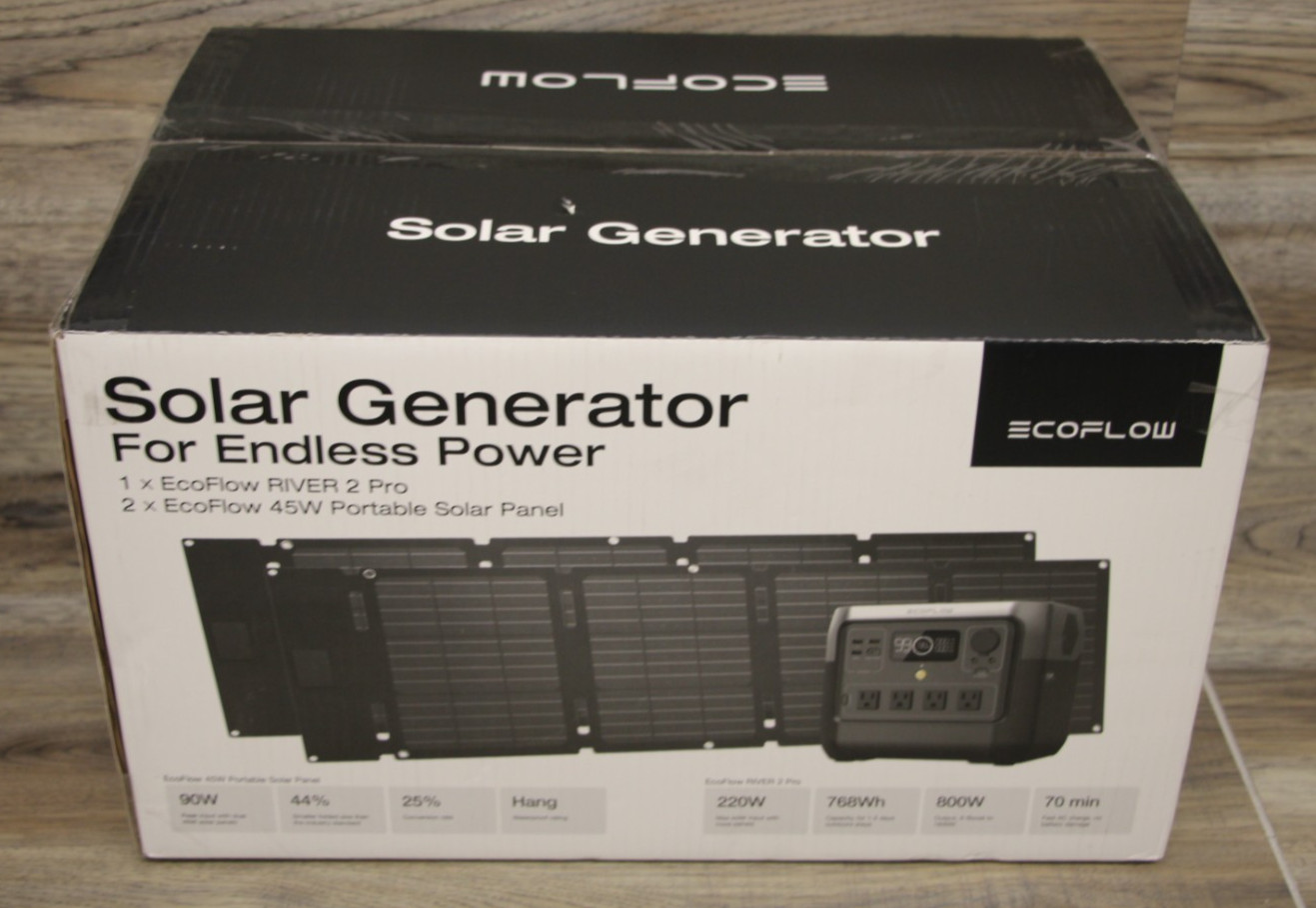 NEW EcoFlow Solar Generator River 2 Pro 45W Portable Solar Panel