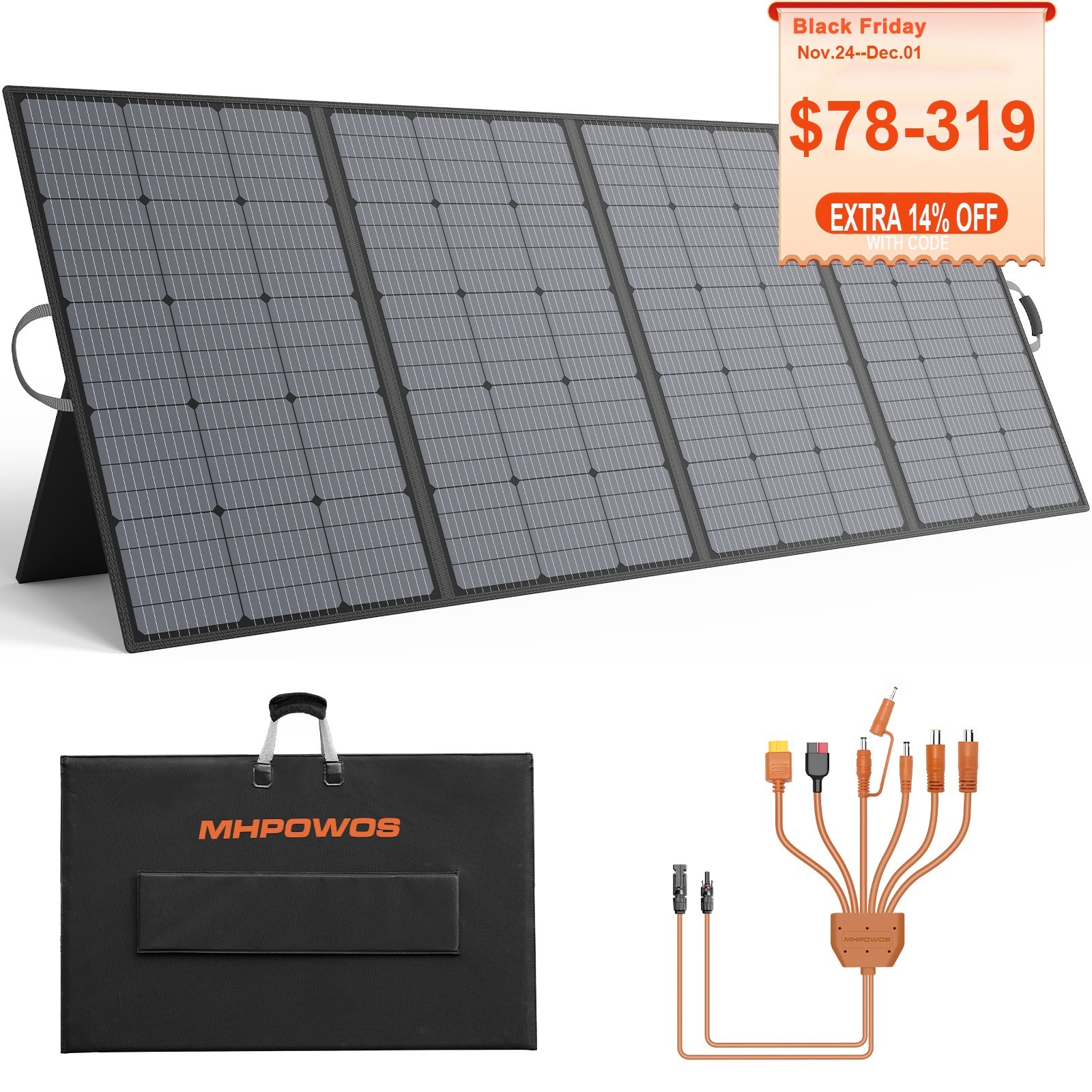 110W Solar Panel 400W Portable Solar Panel Kit 220W for Bluetti Power Station