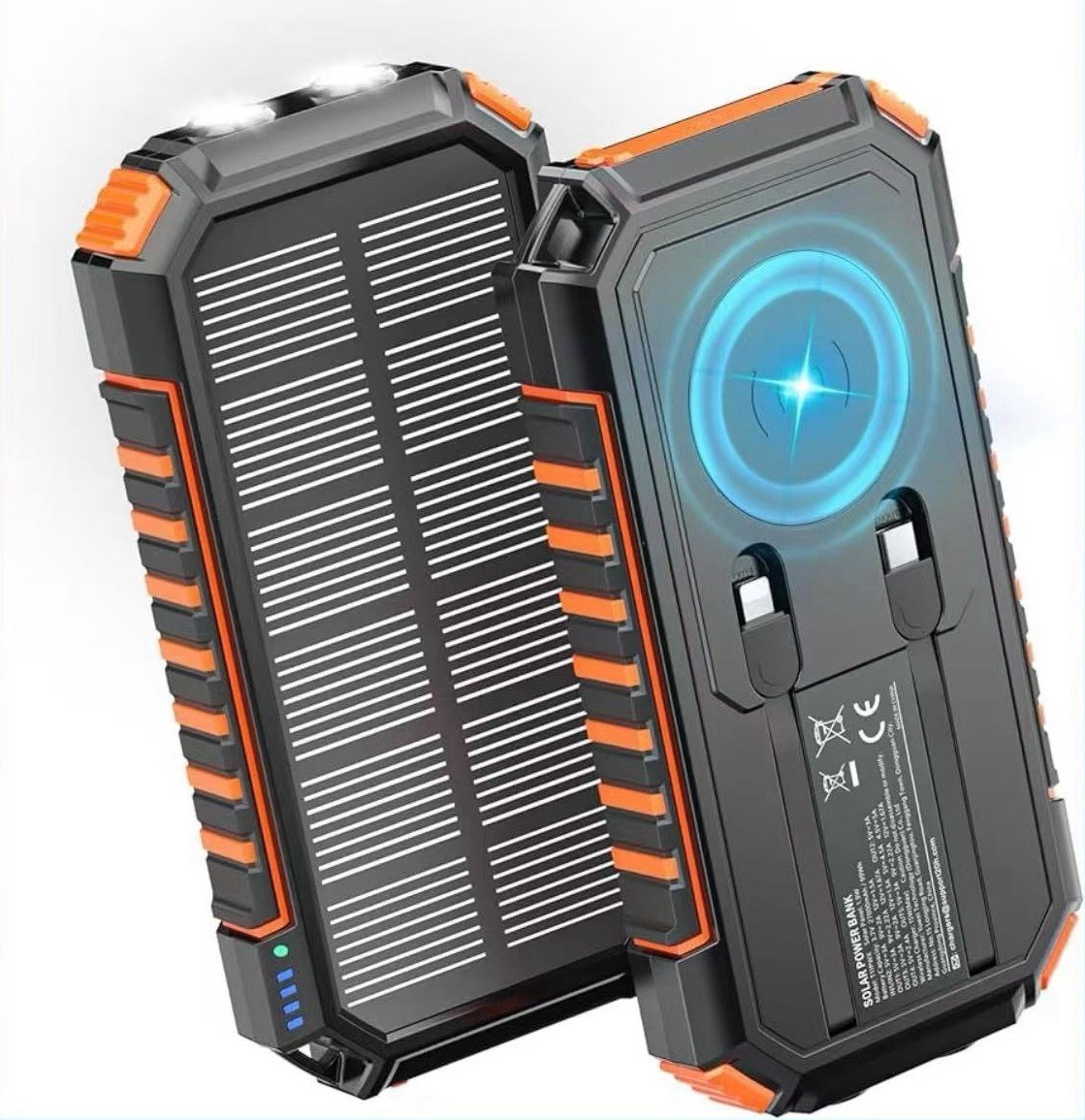 (Open Box) 36000mAh W22 Wireless Charger  Solar Power Bank