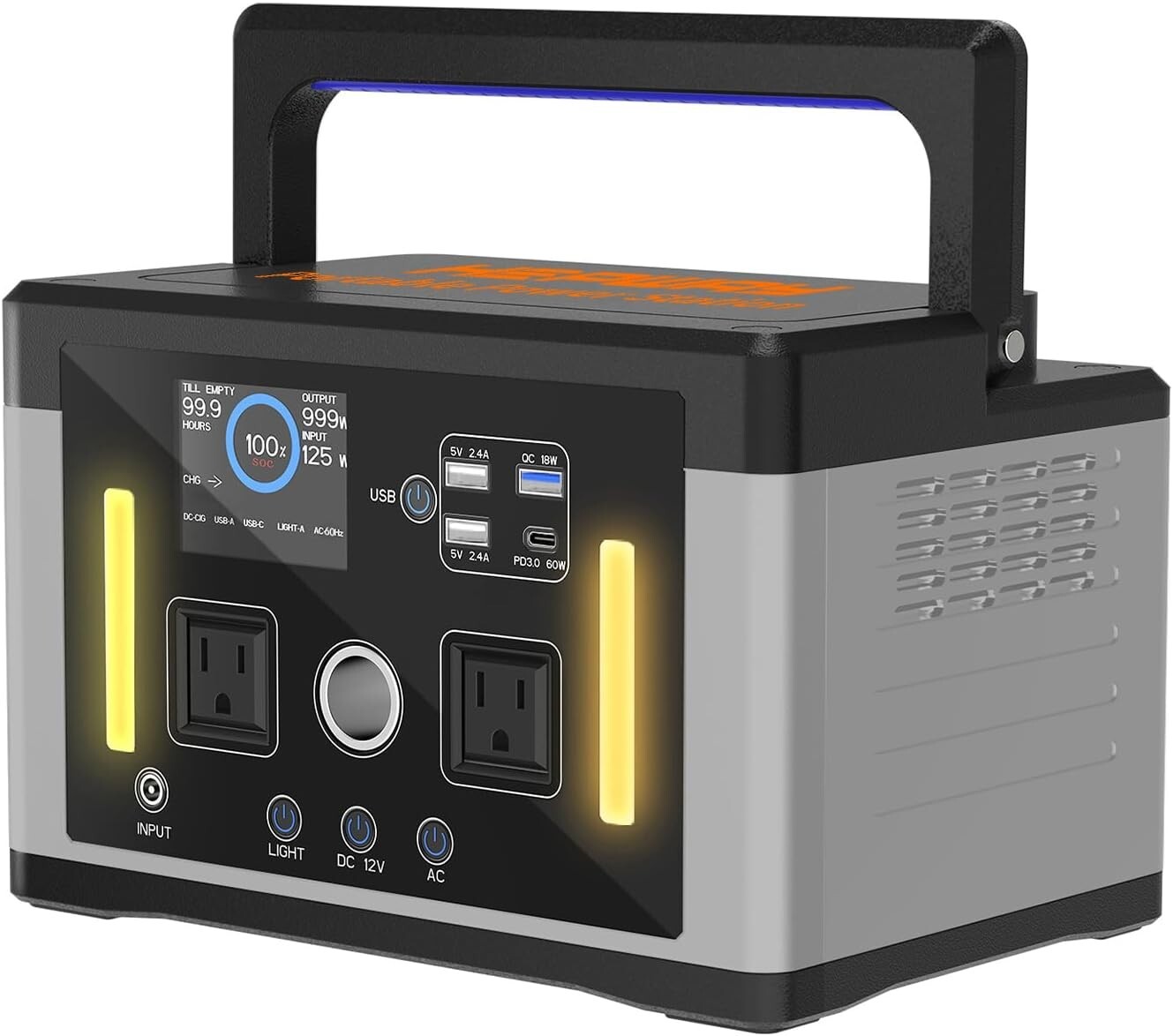 Hepway 700W Portable Power Station Solar Generator Camping Gift (Peak 1000W)