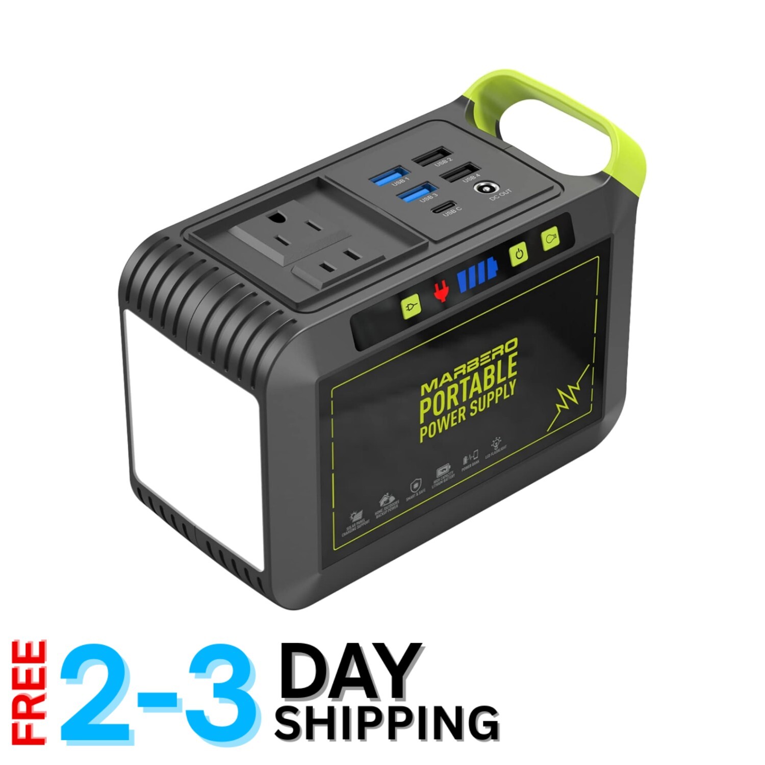 Compact 88Wh Portable Power Station & Solar Generator for Camping & Emergencies