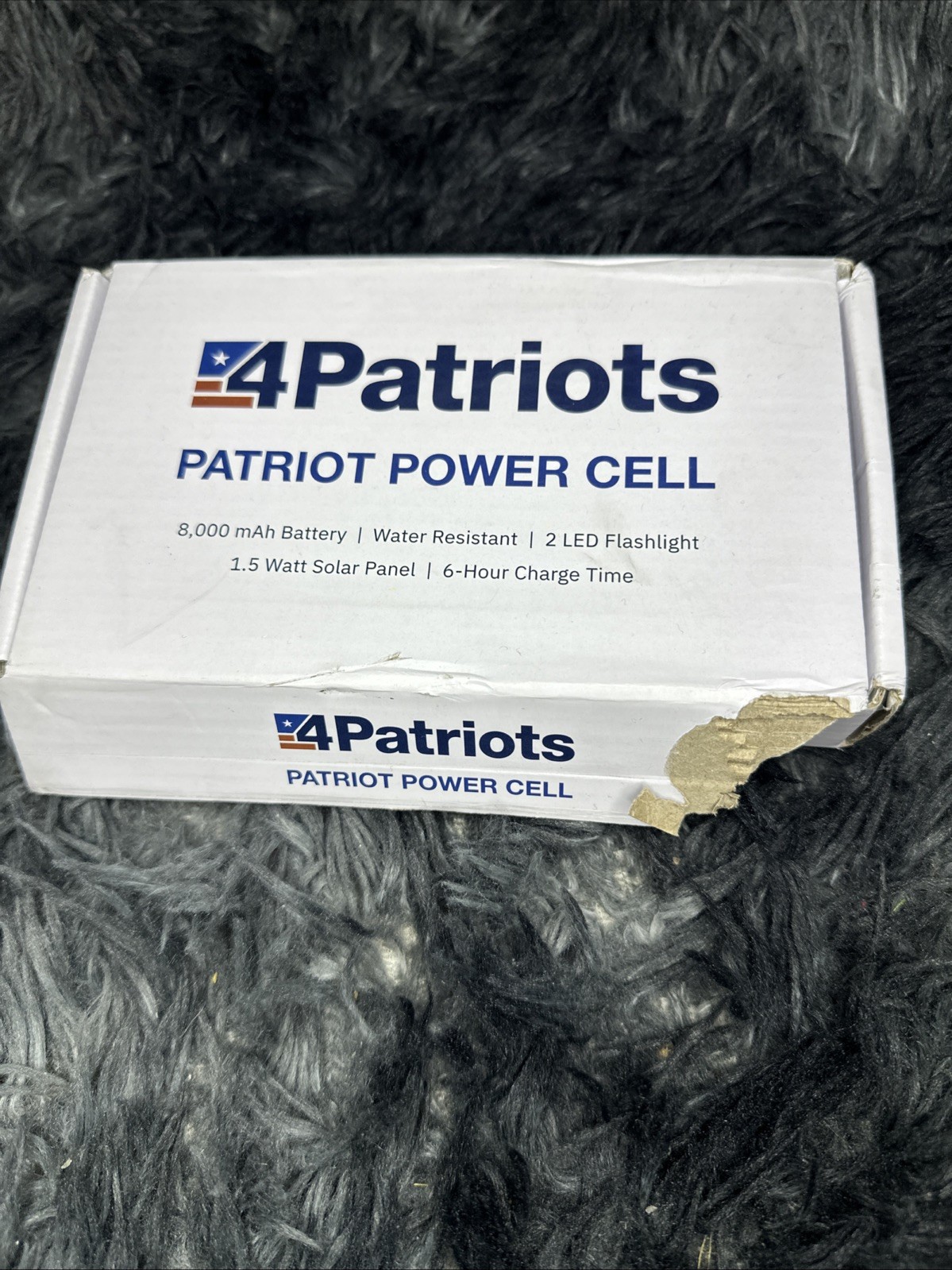 Patriot Power Cell: Portable Solar Power Bank, Rechargeable External Battery