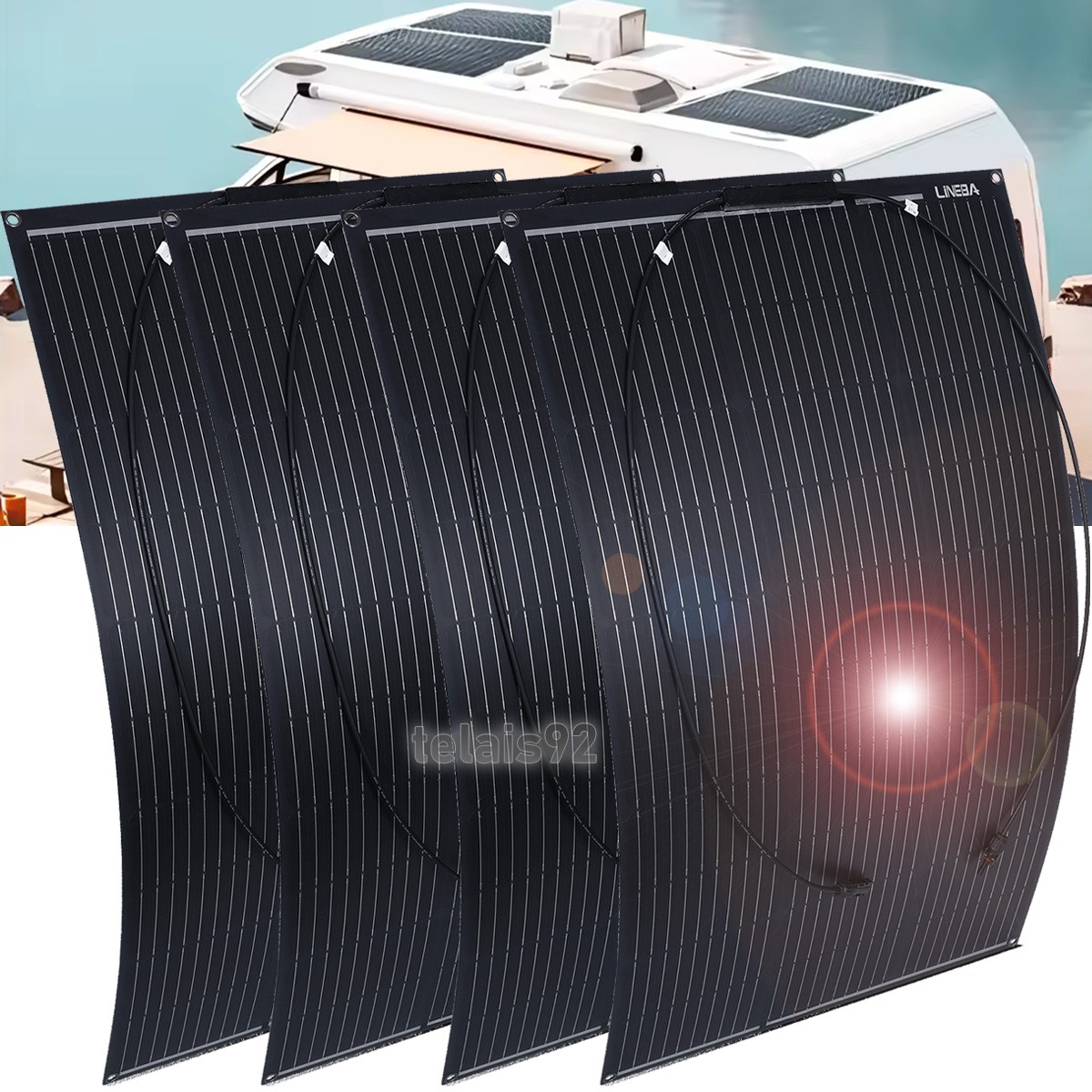 400Watt Mono Solar Panel 12V Power Charger Home Boat PV RV Car Off-Grid Battery