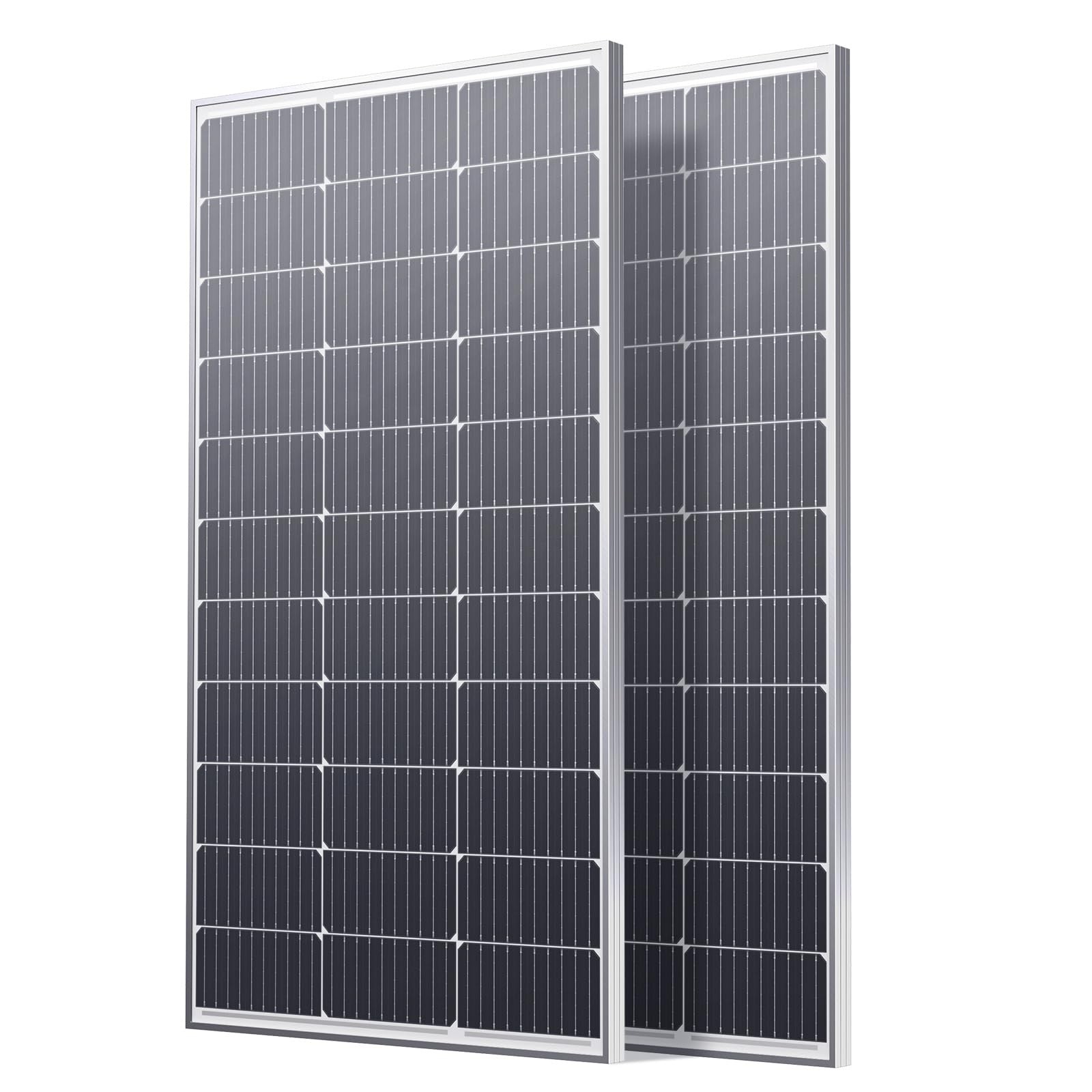 200W Solar Panel, 2Pcs 100 Watt Solar Panel with High-Output Design, High Eff…