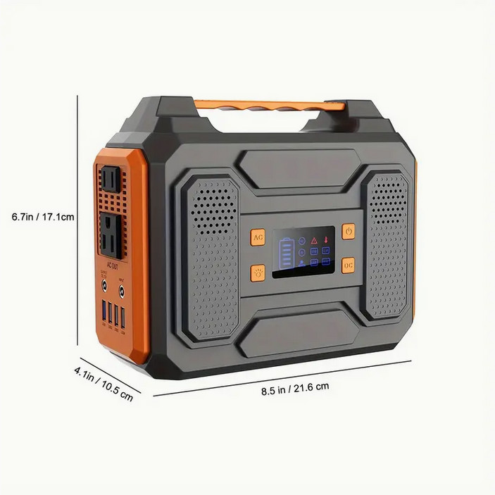 300W/100W Portable Power Station Solar Generator – 296Wh/256Wh/146Wh Compact Lit