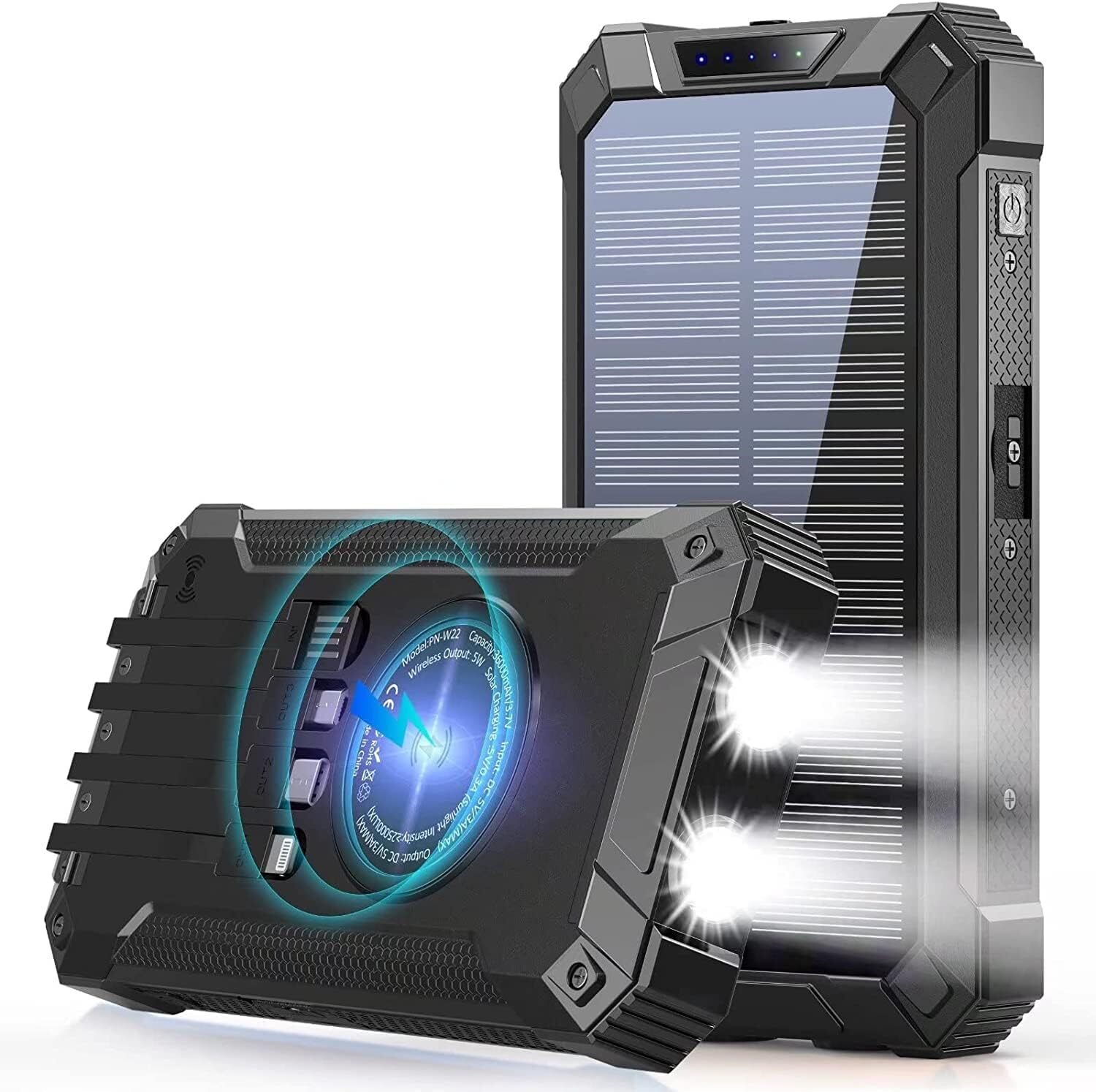 36000mAh Cargador Inalambrico Solar Portatil De Bateria Para Celulares Telefonos