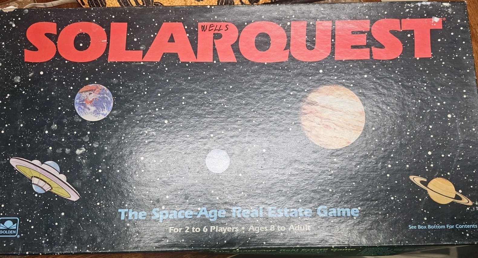 VINTAGE Solarquest Space Age Real Estate Game COMPLETE Golden 1986 Solar System