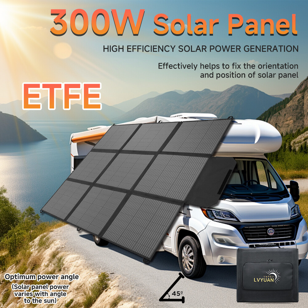 300W Solar Panel Foldable Solar Blanket Monocrystalline Protable for RV Camping