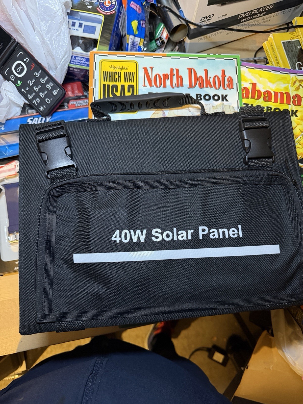 40W Foldable Solar Panel Kit – Portable Charger with Multiple DC Adapters