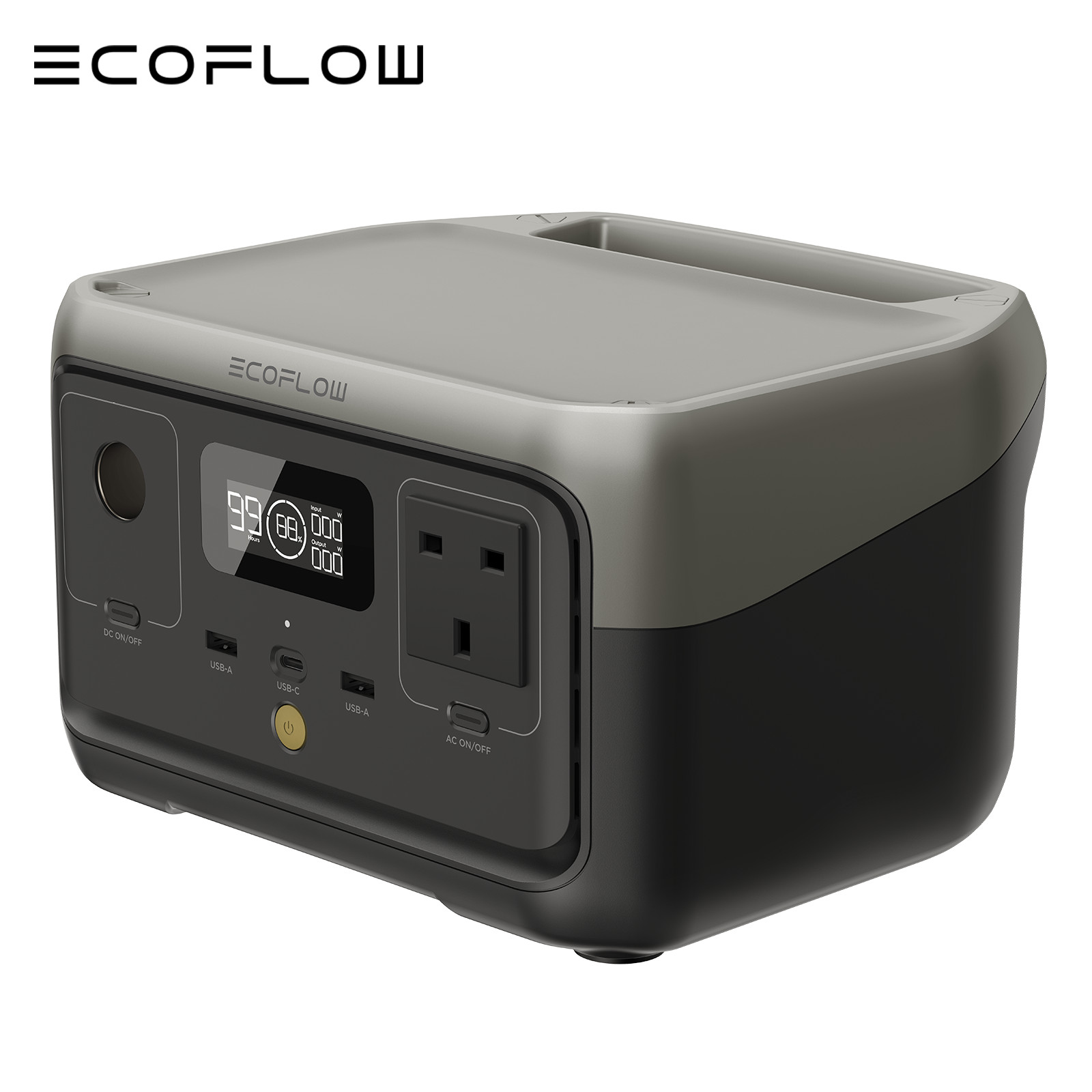 EcoFlow River 2 Power Station 600W Max 256Wh LiFePO4 Portable Solar Generator