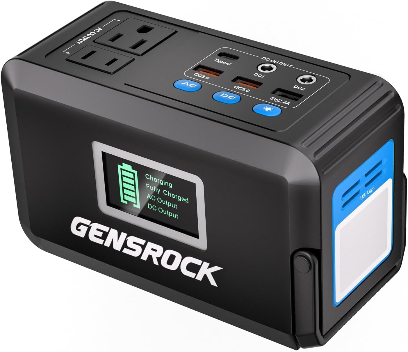 GENSROCK Portable Power Station, 88Wh Camping Solar Generator, Lithium Battery P