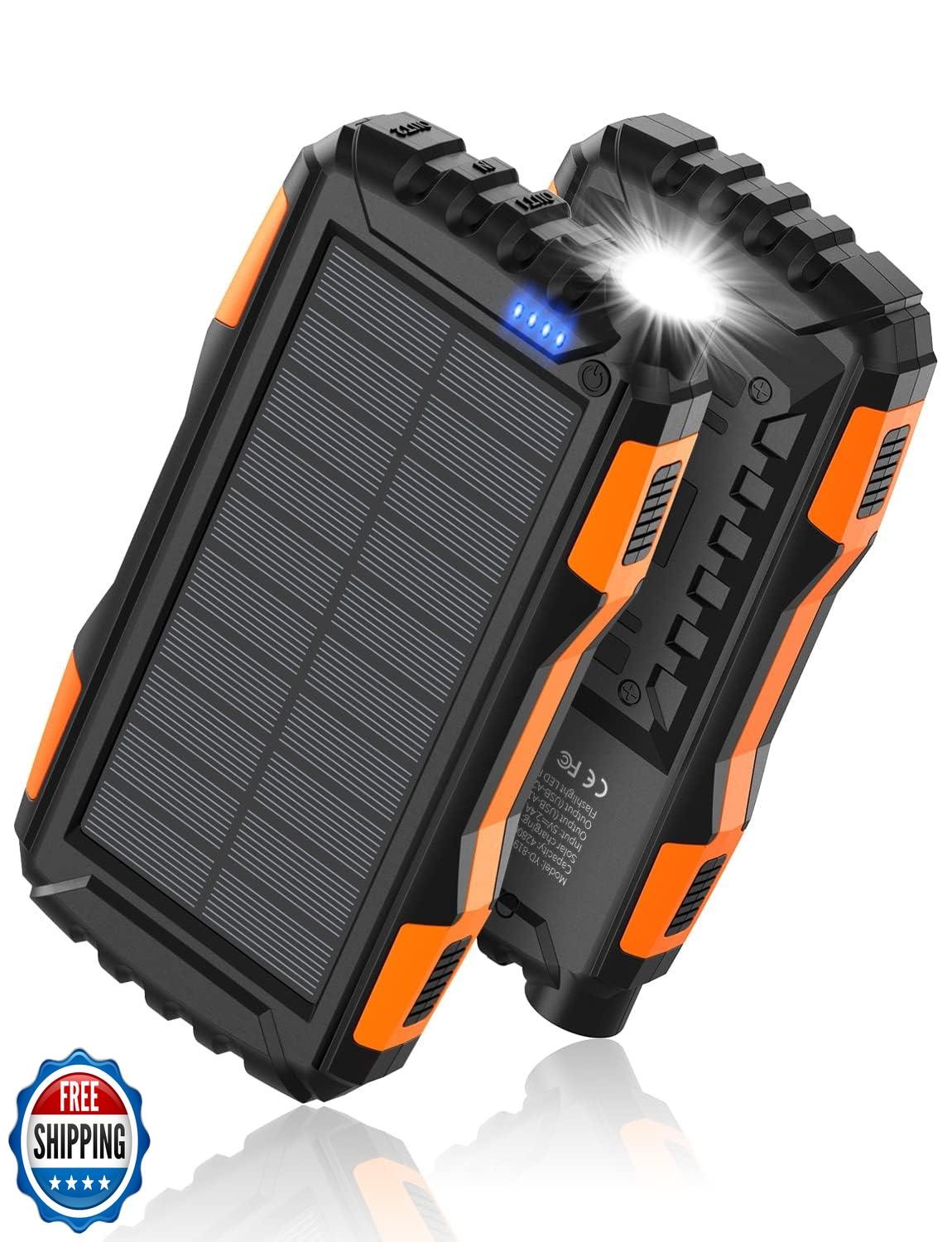 Power-Bank-Solar-Charger – 42800mAh Portable Charger,Solar Power Bank,Externa