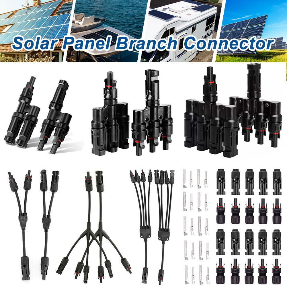 Solar Panel Y / T Branch Cable Connection Adapter Connector Extension Waterproof
