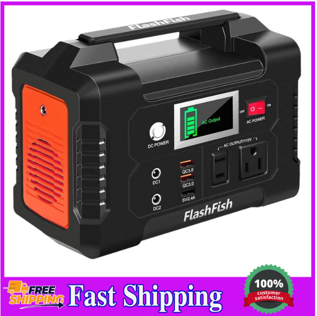 200W Portable Power Station, FlashFish 40800mAh Solar Generato