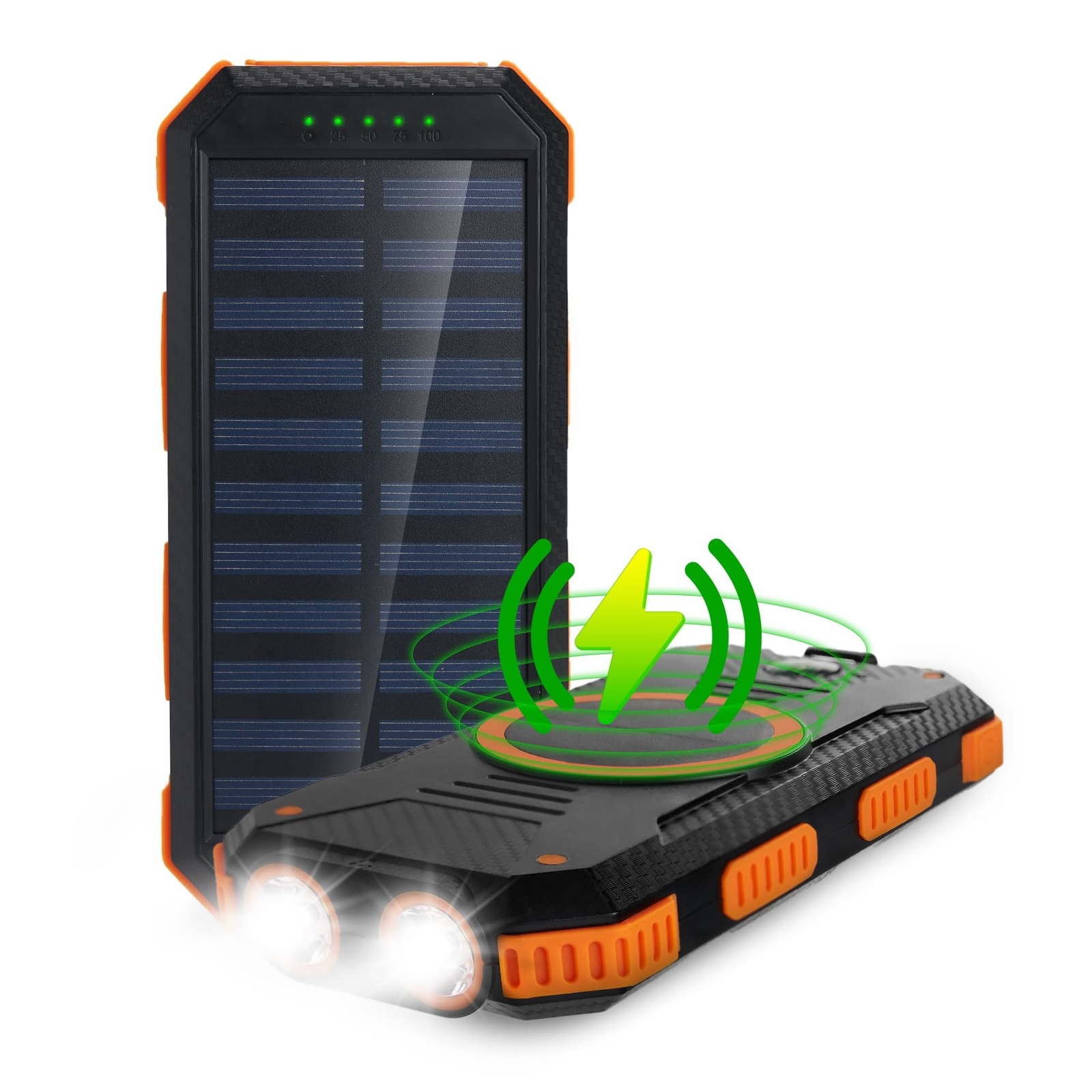 Solar Power Bank, 15,000mAh Portable Charger Power Bank, Weatherproof Powerba…