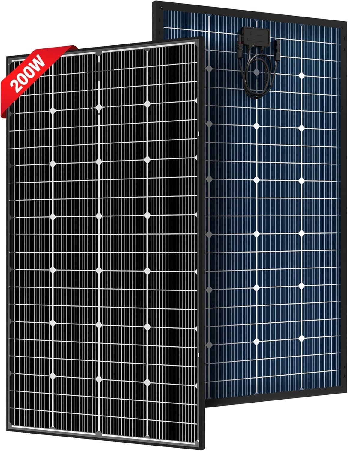 200W Bifacial Monocrystalline Solar Panel with High Efficiency for RV, Home, …