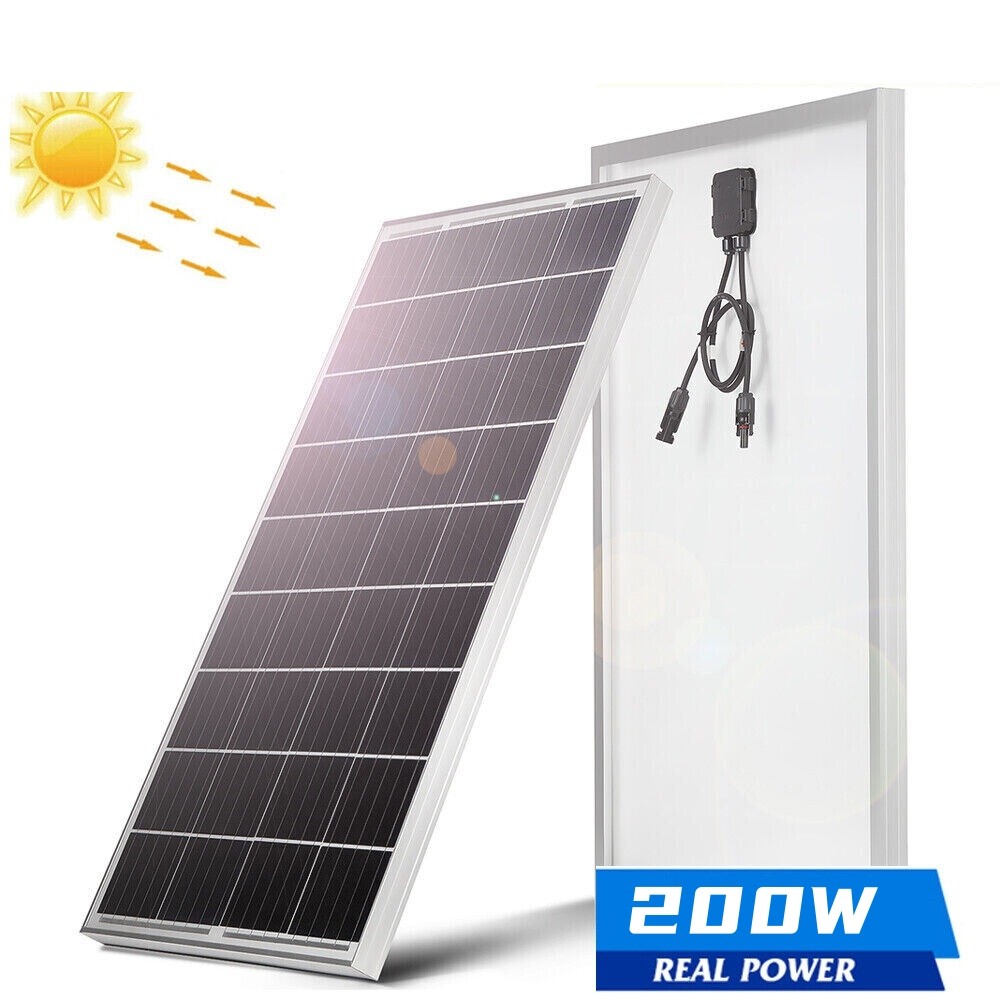 200W Solar Panel 9BB Mono Cell Module PV Power Charger 12V Solar Panels Camping