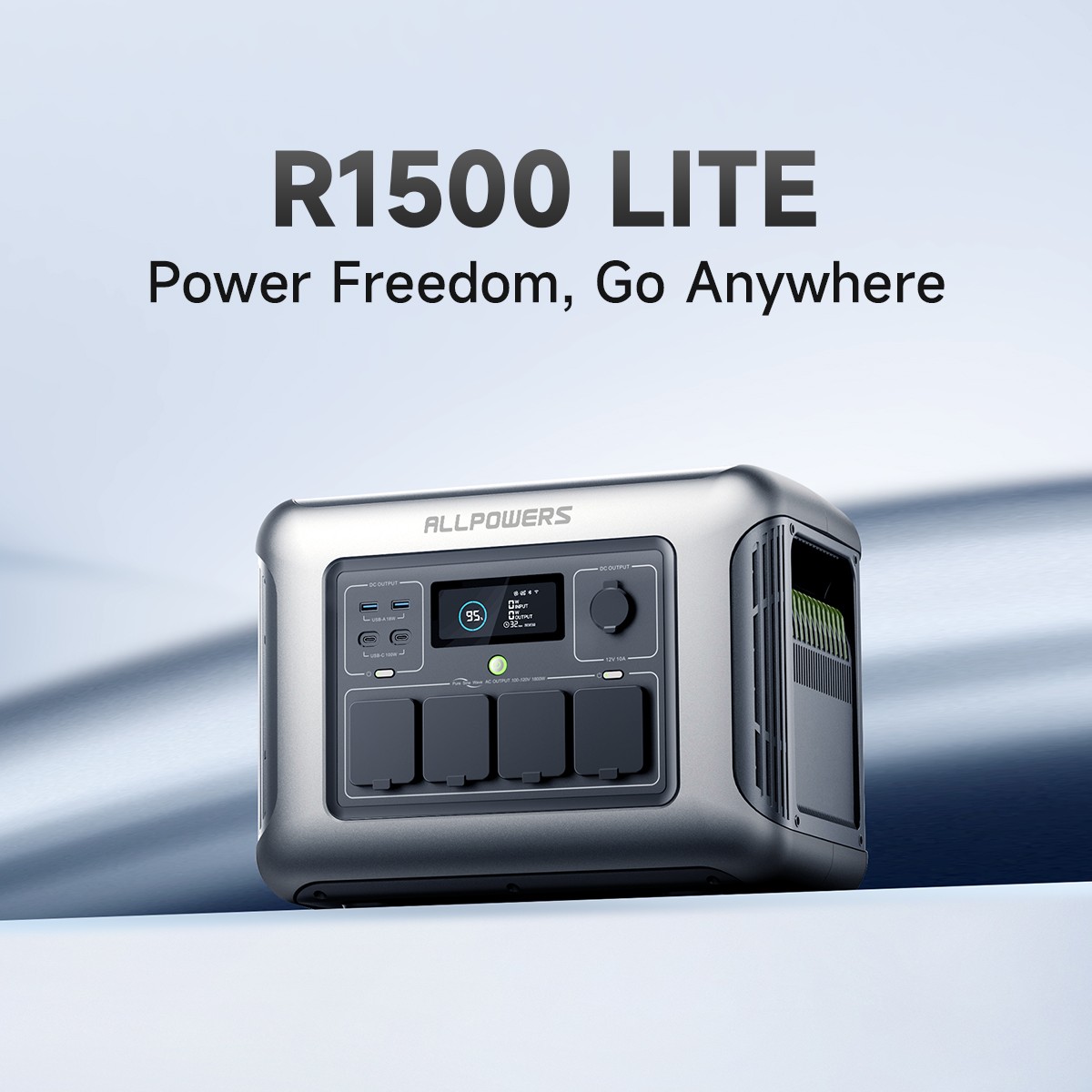 ALLPOWERS R1500 1600W 1056Wh Portable Power Station for Outdoor, Trip, LiFePO4