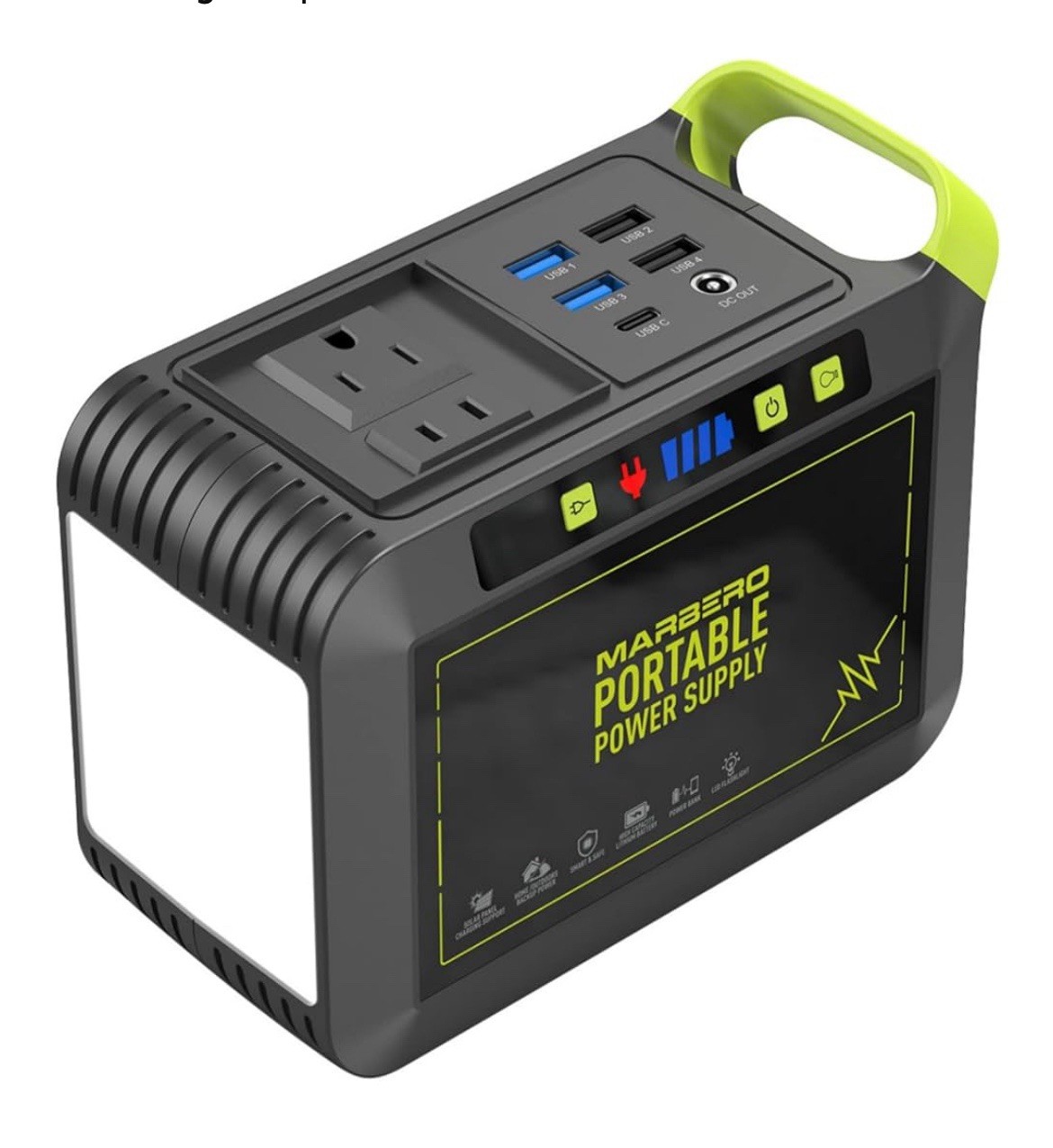 MARBERO Portable Power Station 88Wh Camping Lithium Battery Solar Generator Fast