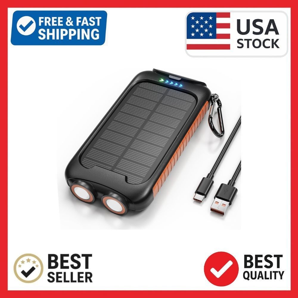 Solar Charger, 38800mAh Solar Power Bank, Outdoor Portable Charger