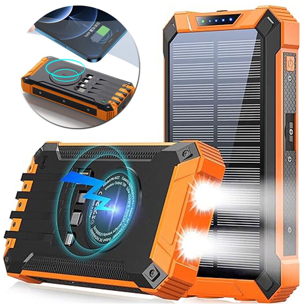 2025 Super 46800mAh Portable Fast Charger USB Solar Power Bank for Cell Phone
