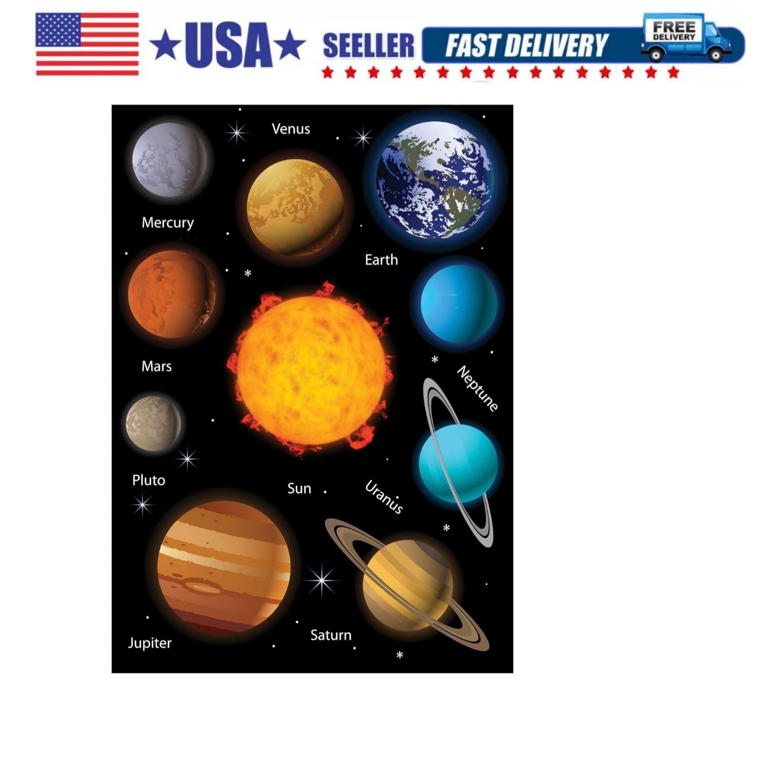 Solar System Science Die-Cut Magnet