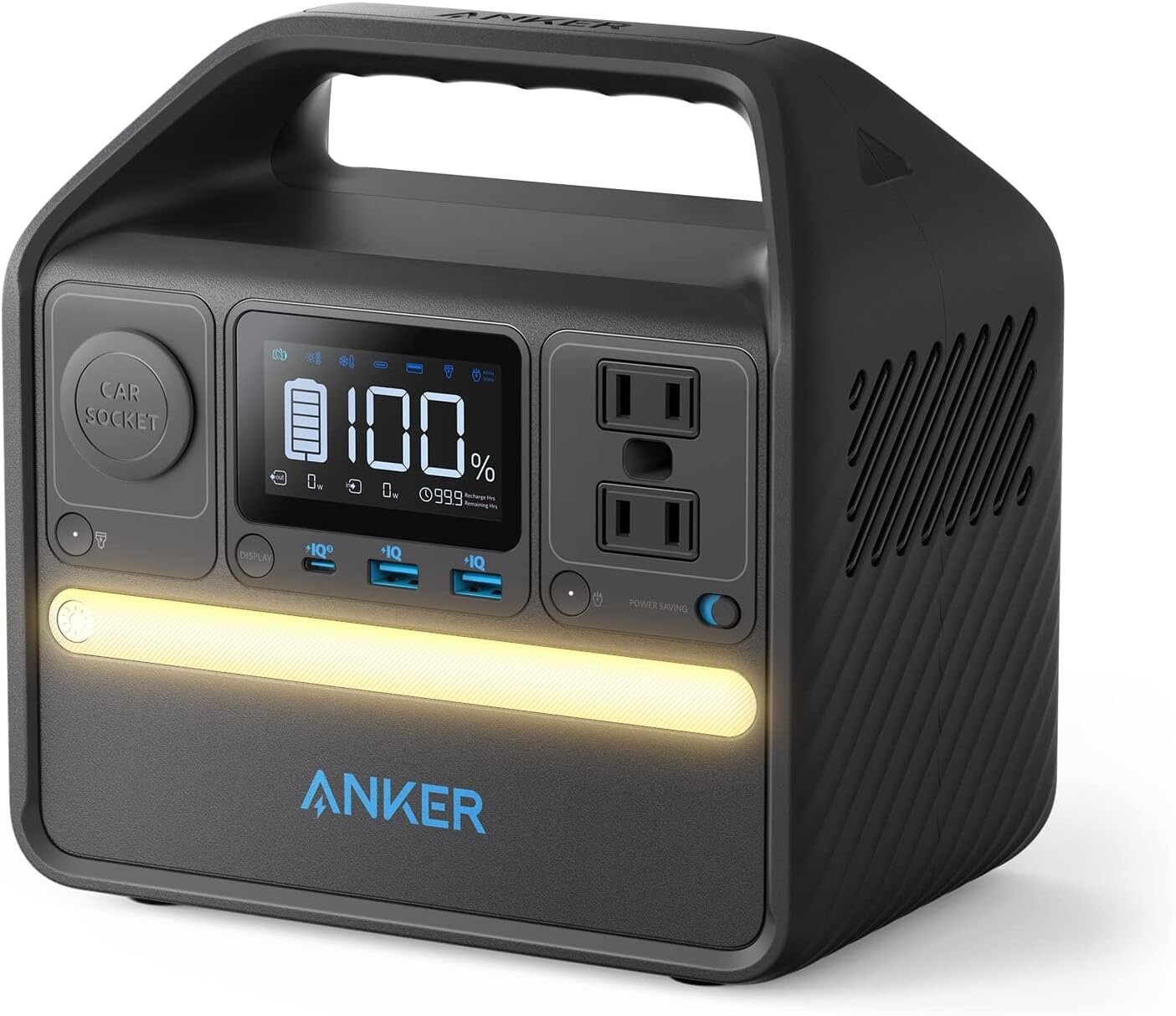 Anker 521 Portable Power Station Upgraded with LiFePO4 Battery, 256Wh 6-Port Pow