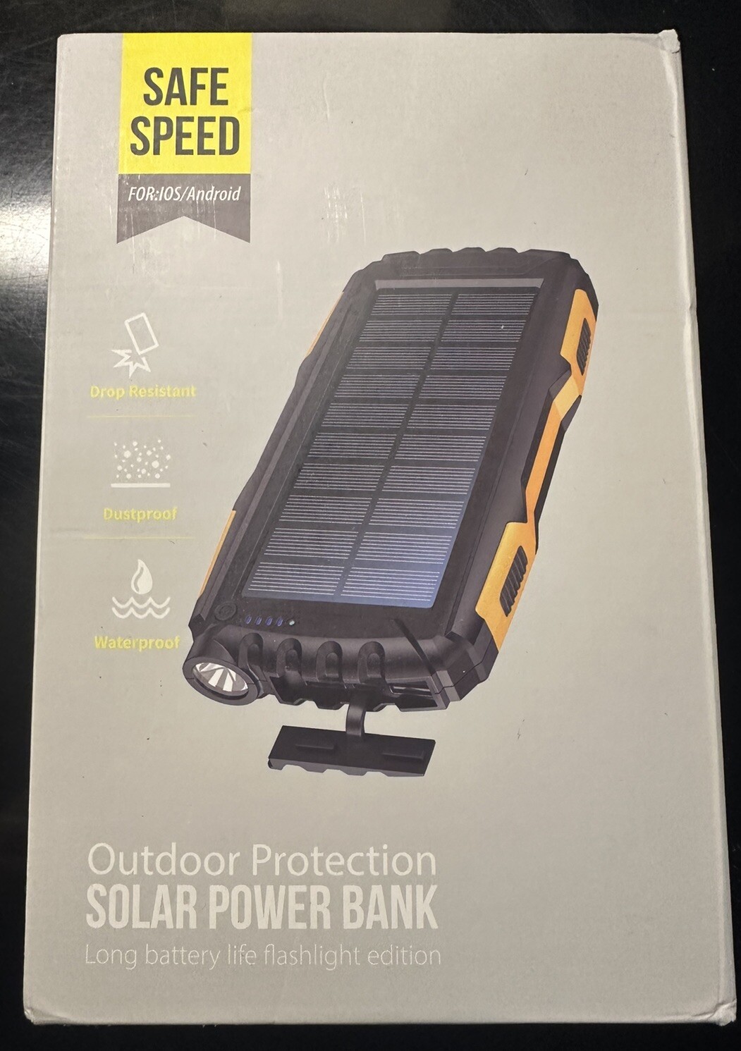 Power Bank Solar Charger 42800Mah Portable Charger, Solar Power Bank, FlashLight