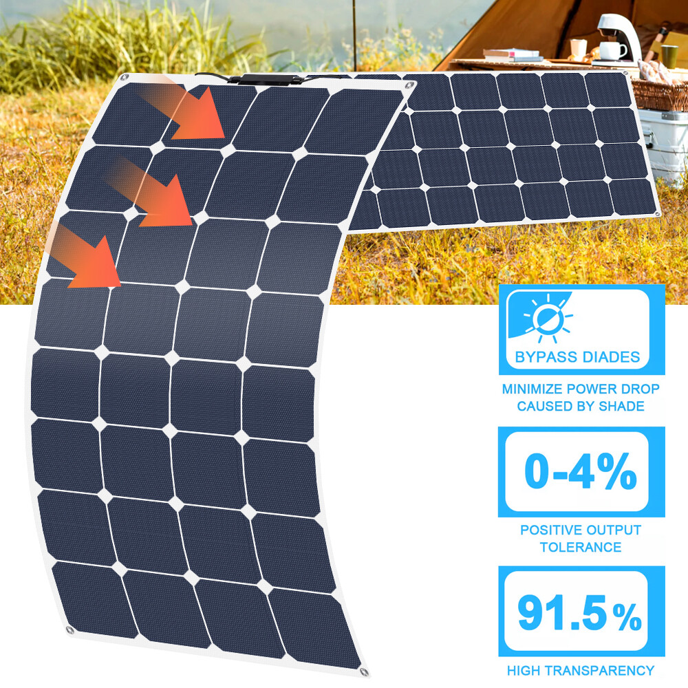 400W Flexible Solar Panel 12V Mono Solar Cell Outdoor Power Charger For Camping