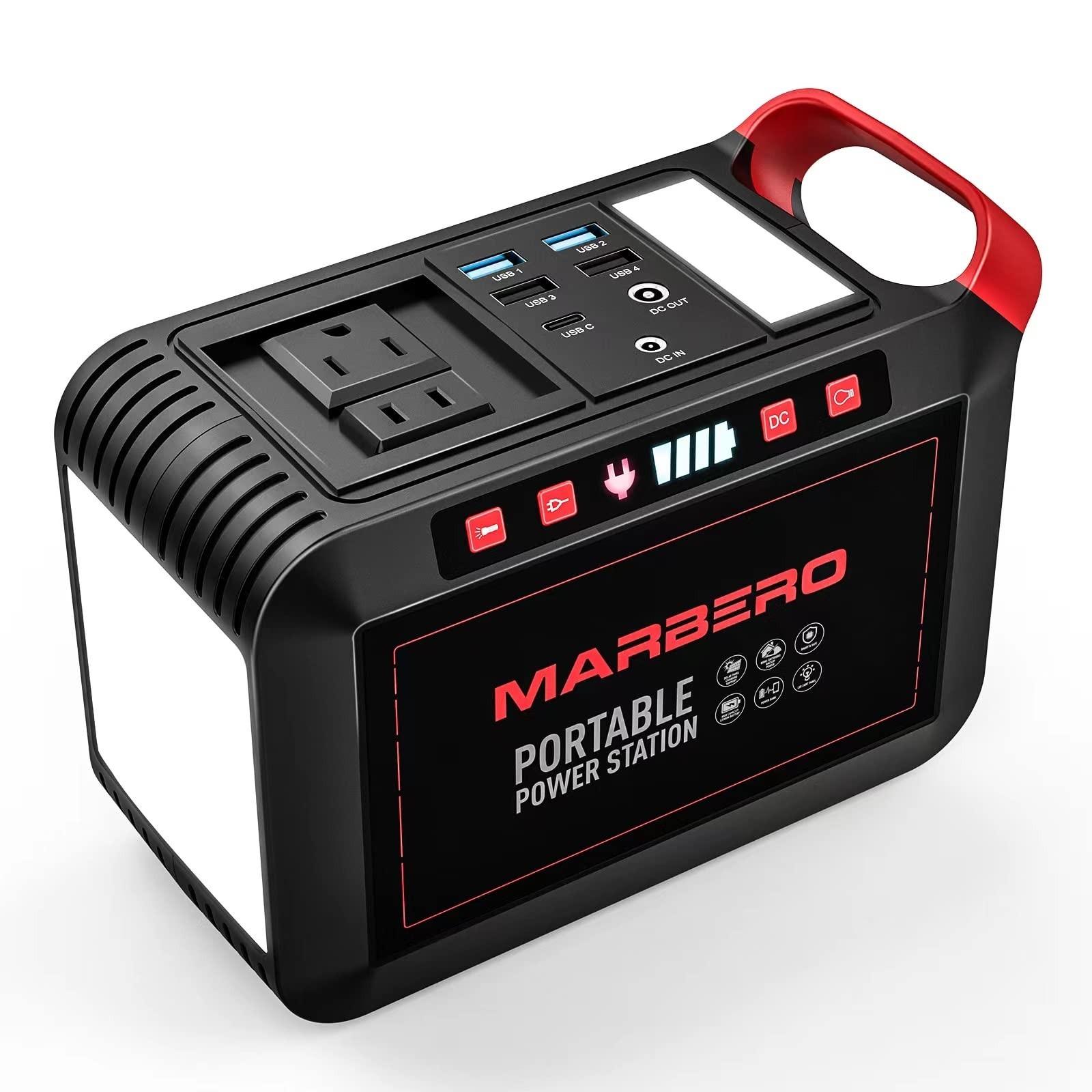 MARBERO 148Wh Solar Generator, 200W Portable Power Station with AC Outlet, NEW