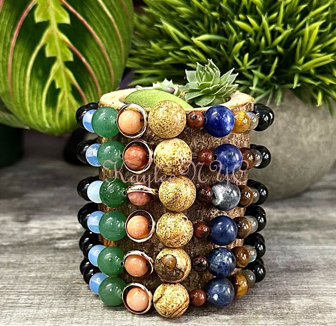 Wholesale Lot 6 Pcs Solar System Crystal Stretch Bracelet 7.5”
