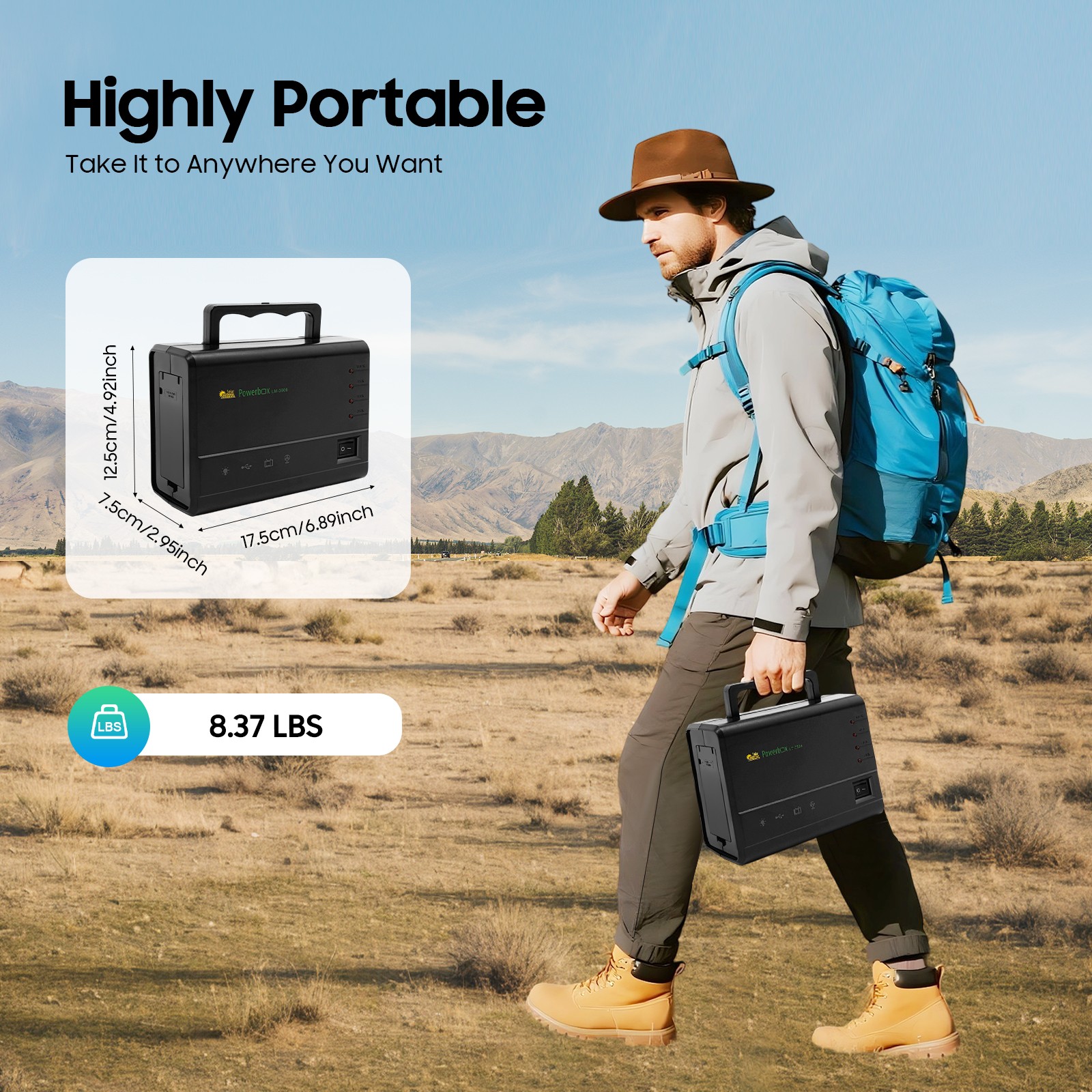 Solar Inverter Power Generator Solar Generator with Bulbs Battery Powered